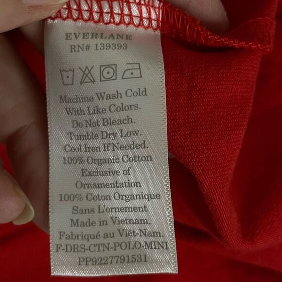 Everlane The Retro Cotton Jersey Polo Collared Dress. sz. Small #UU - Picture 4 of 9